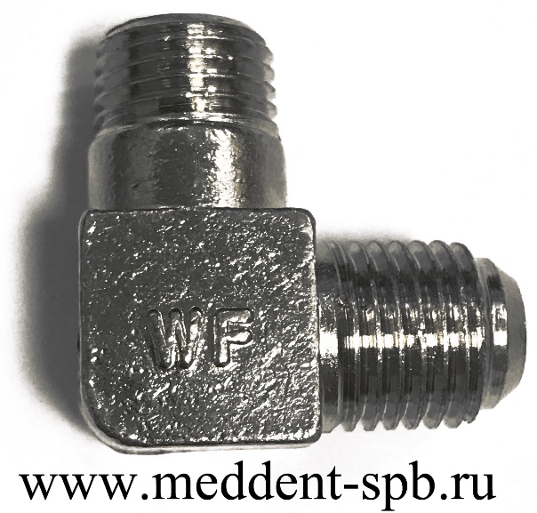 Коннектор угловой М1/4х1,25 для головы компрессора (конусный разъём)